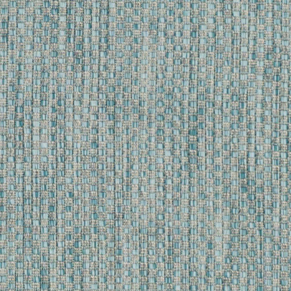 Courtyard CY8521 Power Loomed Indoor/Outdoor Runner Rug - Aqua/Grey - 2'3"x12' - Safavieh.