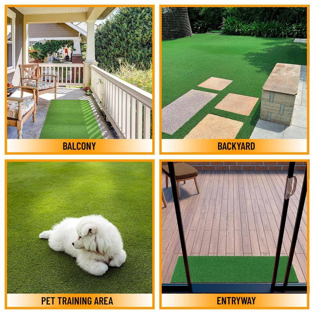 Ottomanson Ottomanson Outdoor Sports & Practice Turf – Waterproof Artificial Grass Mat for Backyard, Patio, and Recreational Use