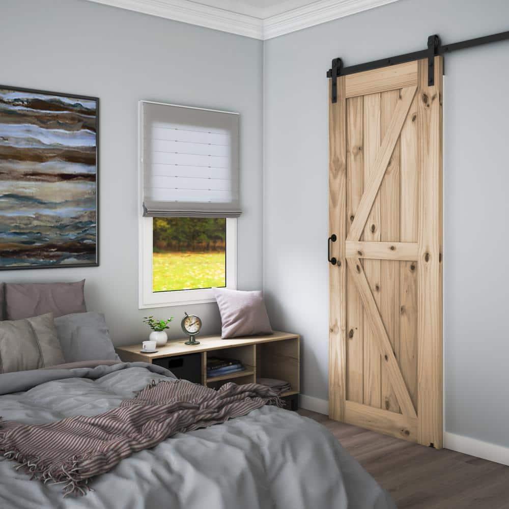 72-in. Matte Black Barn Door Hardware Kit