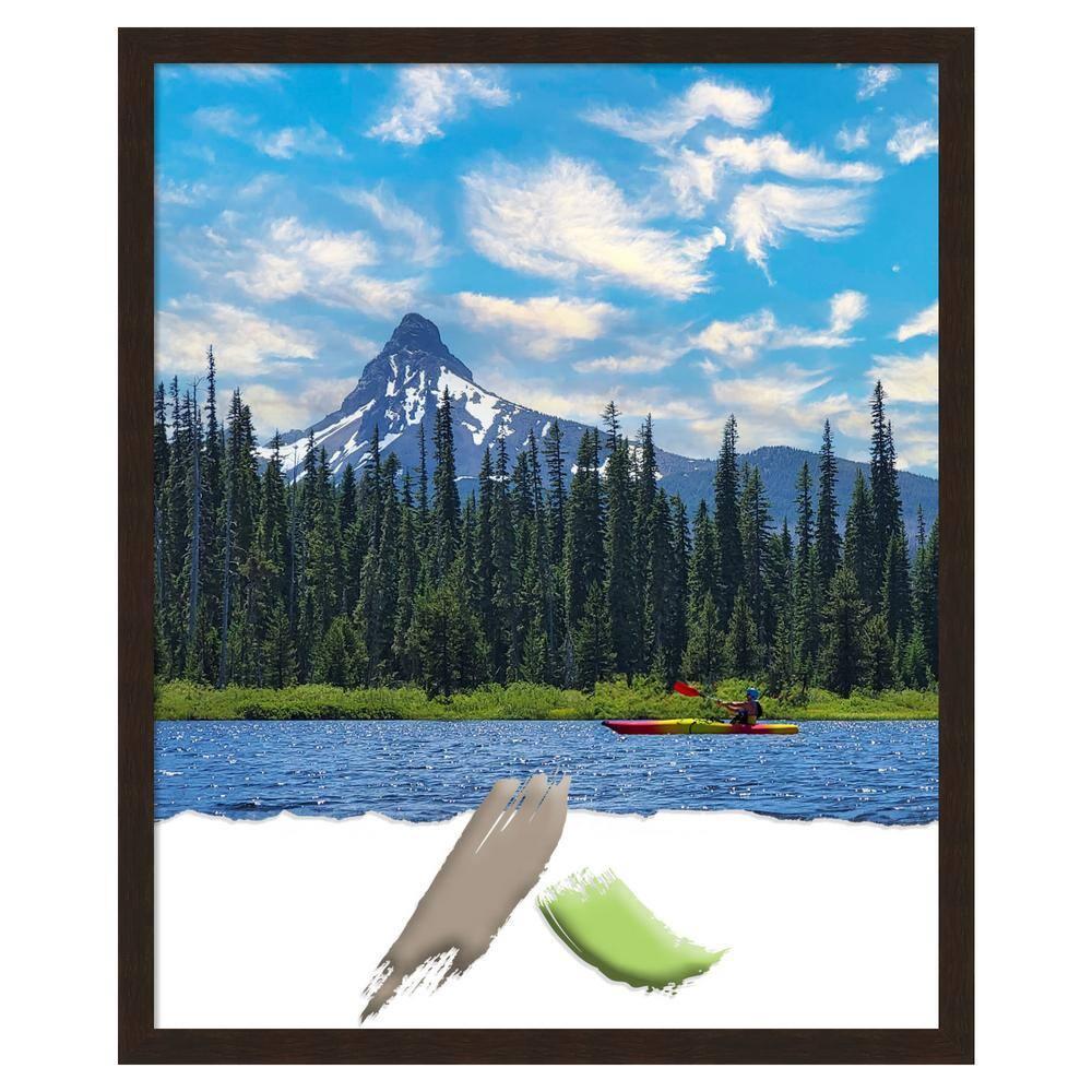 Amanti Art Carlisle Espresso Narrow Wood Picture Frame Opening Size 18x22 in.