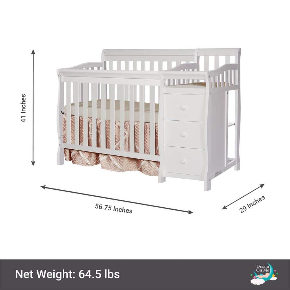 Dream On Me Jayden 4-in-1 Mini Convertible Crib and Changer