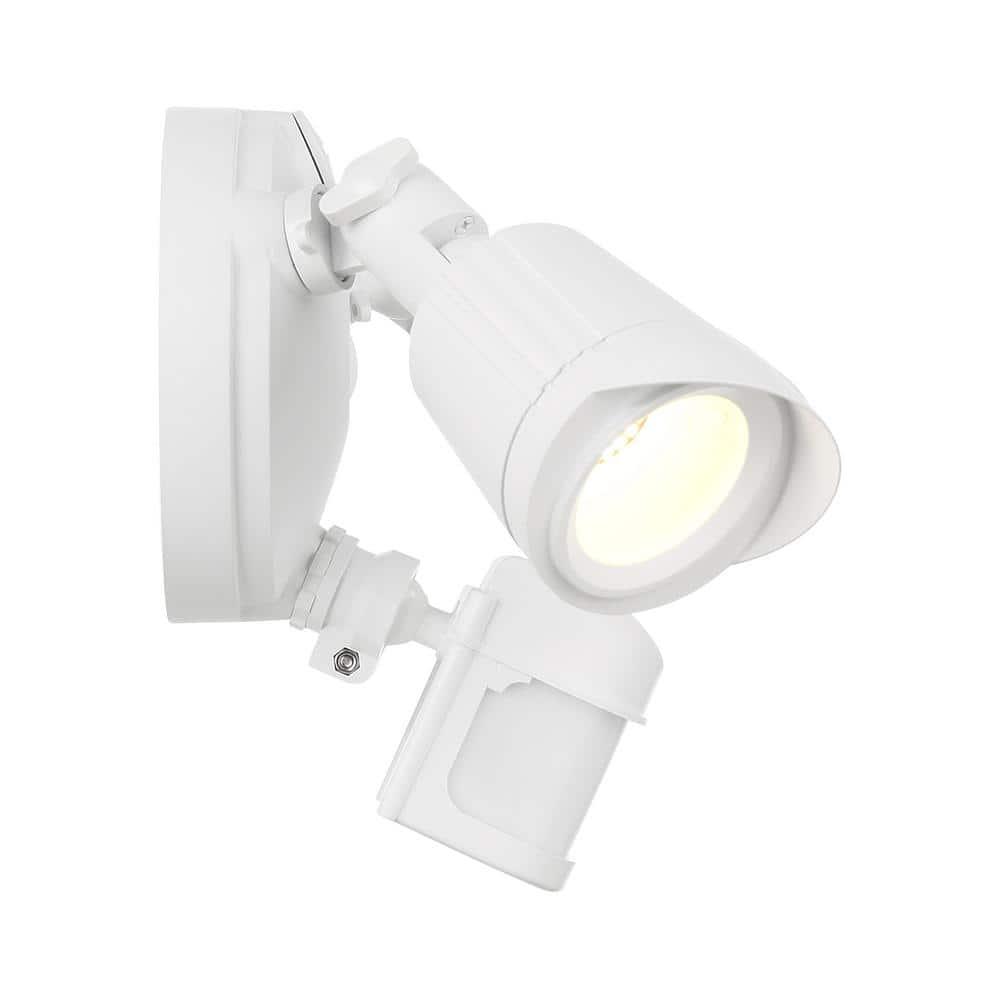120 Watt 2 - Head LED Hardwired Dusk to Dawn Outdoor Security Flood Light with Motion Sensor