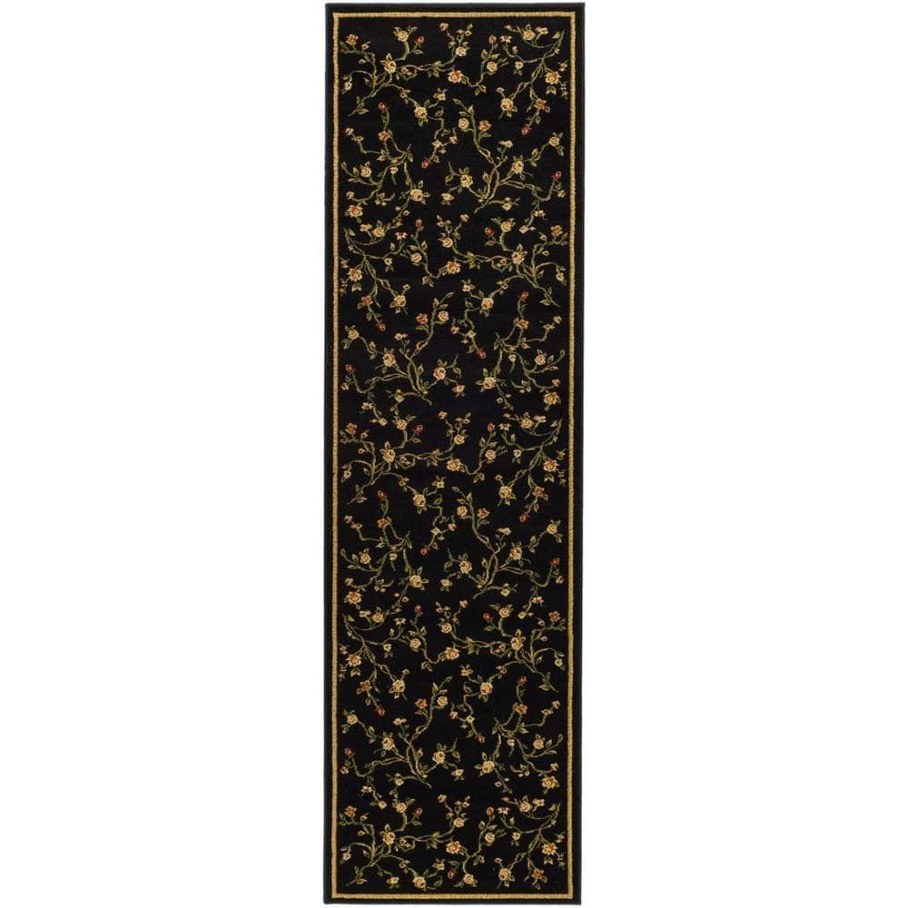 Lyndhurst LNH220 Power Loomed Runner Rug - Black - 2'3"x20' - Safavieh.
