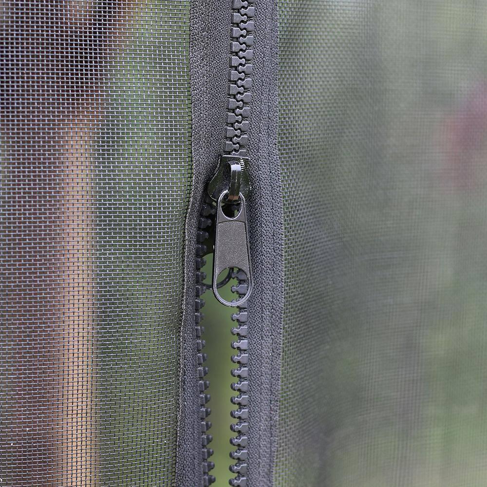 Yardistry 12' x 16' Meridian Gazebo Mosquito Mesh Kit  Premium Phifer UV-Resistant Mesh with Easy Glide Tracks and Full-Length Zippered Panels
