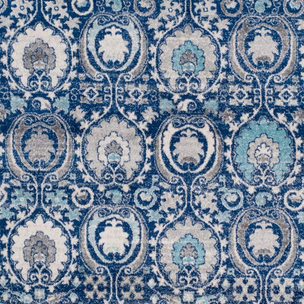 Evoke EVK251 Power Loomed Area Rug - Blue/Ivory - 8'x10' - Safavieh.