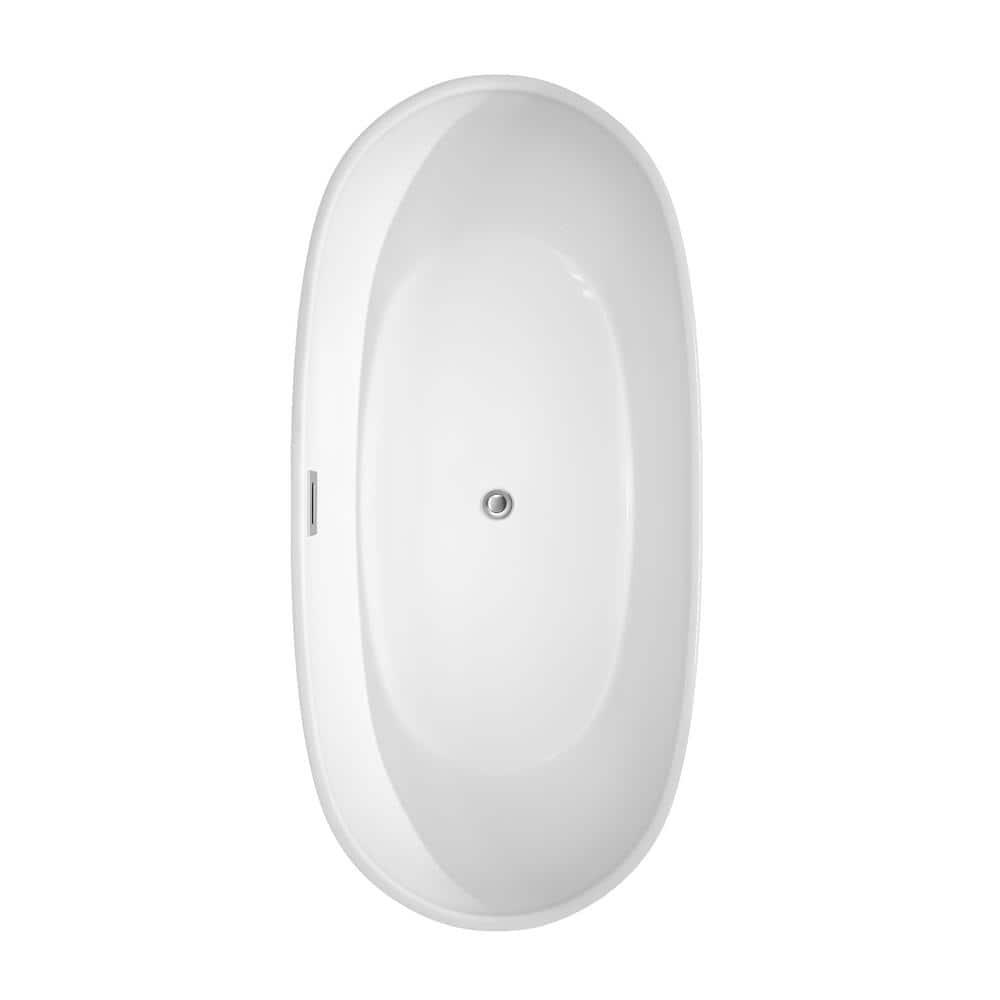 Rebecca 65'' x 32'' Freestanding Soaking Acrylic Bathtub with Faucet