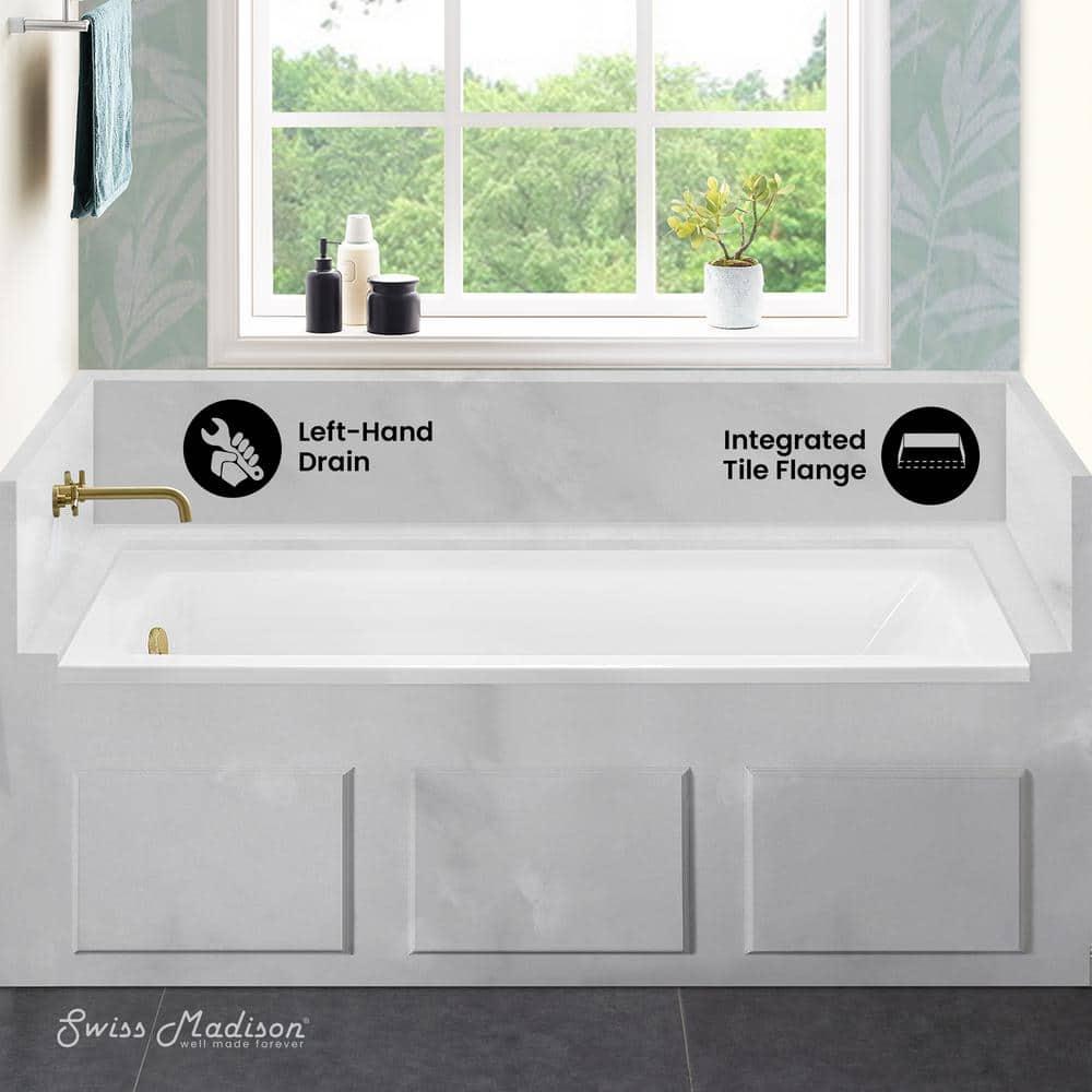 Swiss Madison SM-DB565 Voltaire 66" x 32" Alcove Bathtub