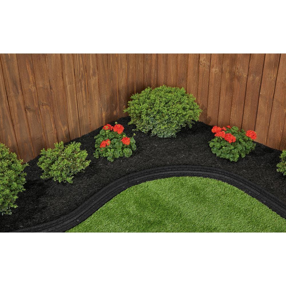 Rubberific 4 ft. Brickface Rubber Landscape Lawn Edging (Set of 6)