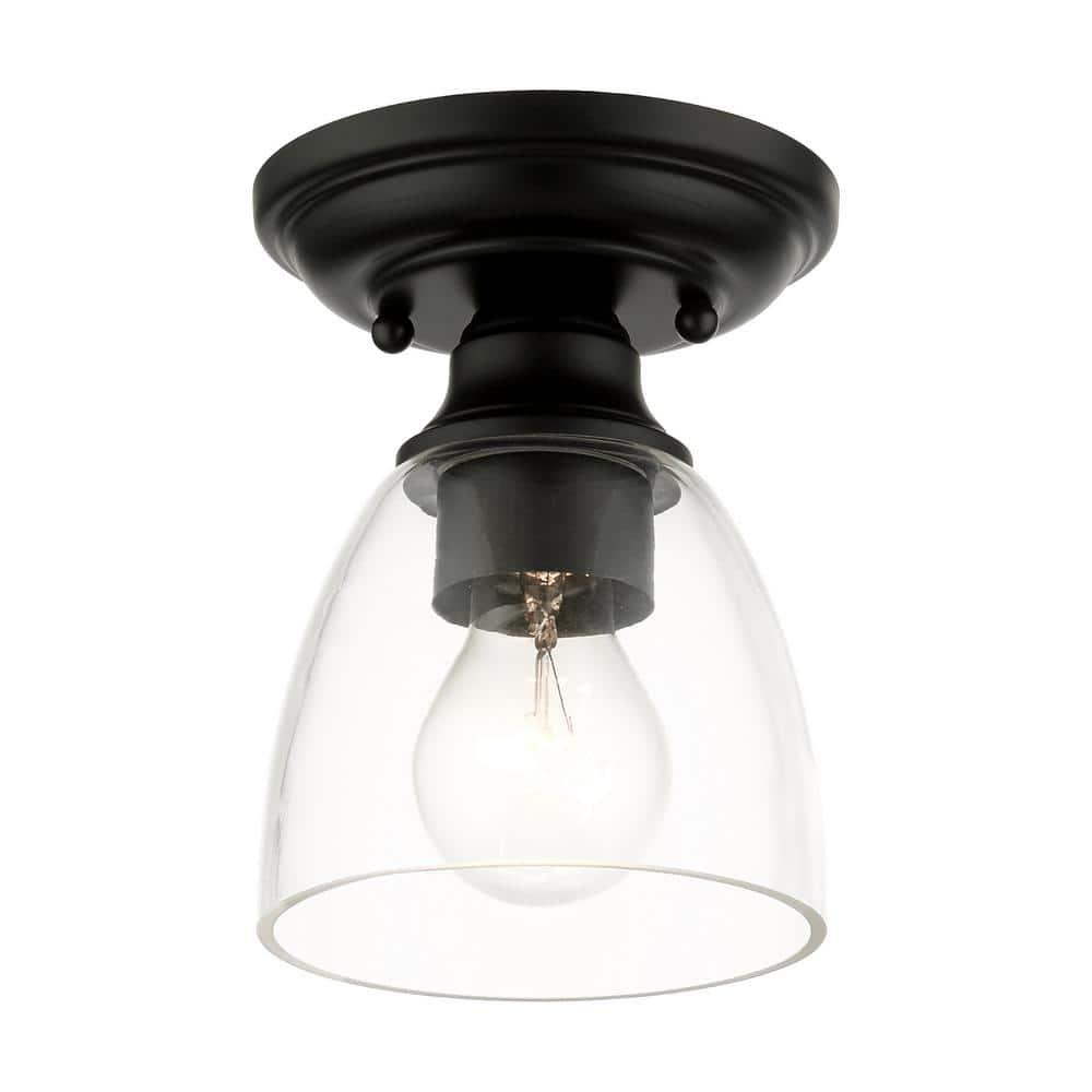 Livex Lighting Montgomery 1 - Light Flush Mount in  Black