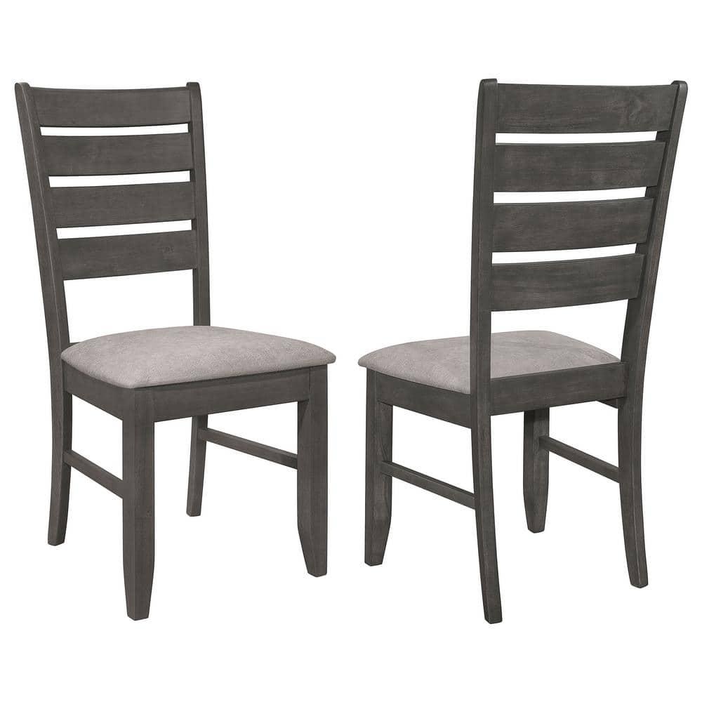 Newline Dalila Wood Dining Side Chair Dark Grey (Set Of 2)