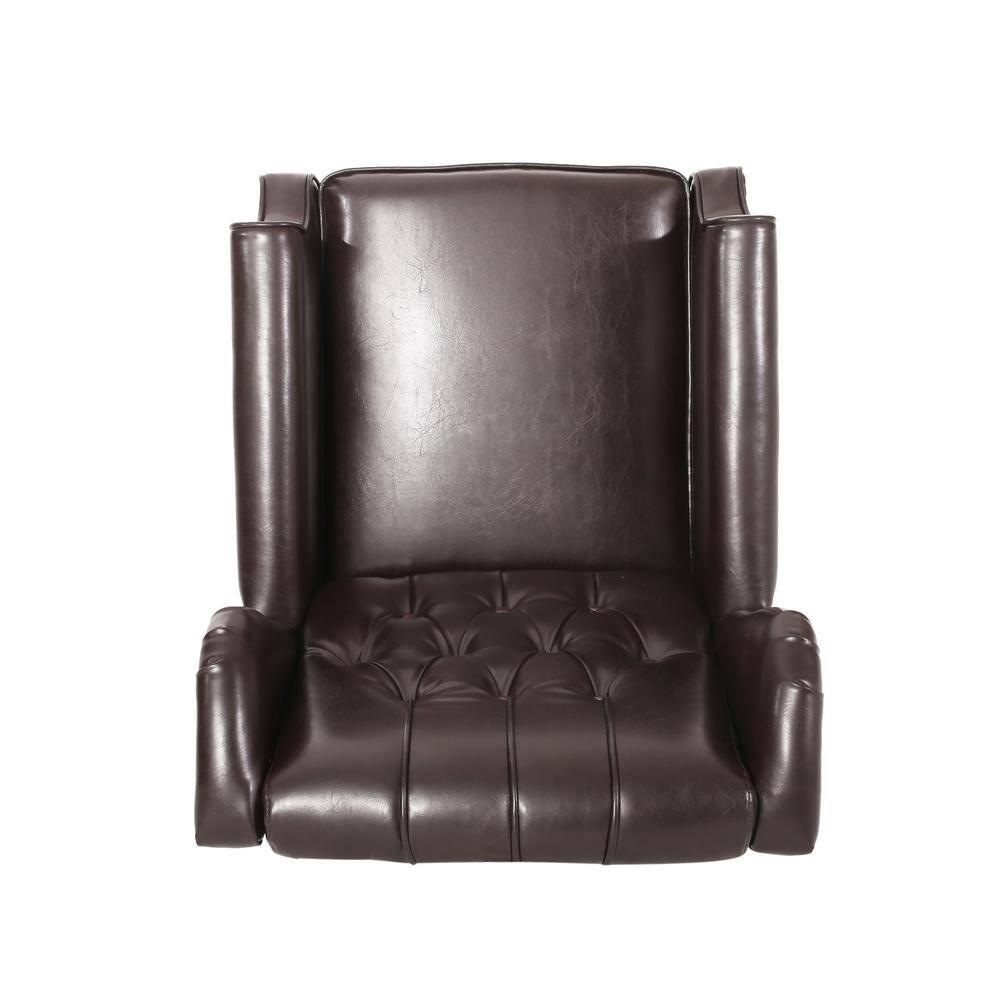 Walter Brown Bonded Leather Recliner Club Chair - Christopher Knight Home: Comfortable Seating, 250lb Capacity