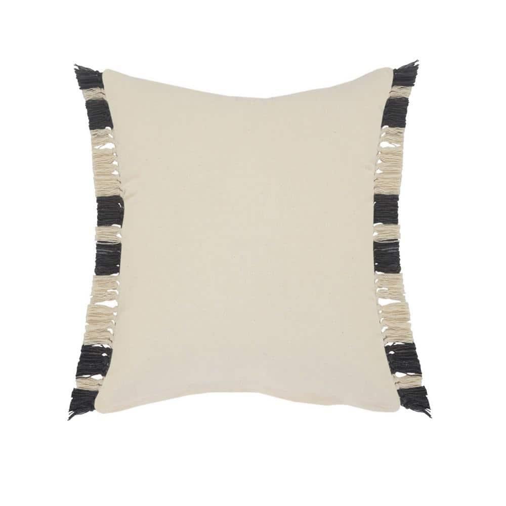 Rajani Home Roznick Fringed Cotton Throw Pillow