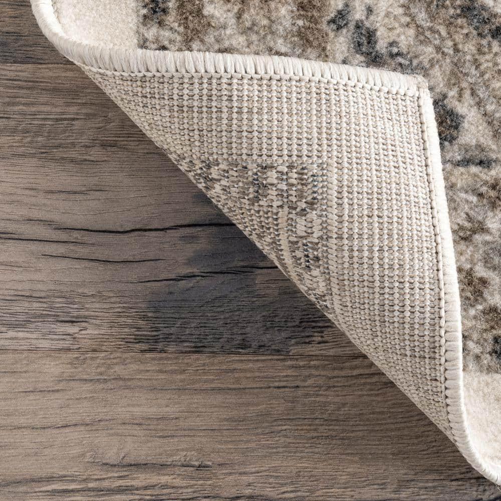 Nuloom 8x10 Becca  Tiled Indoor Area Rug, Beige, Faded Transitional Design, Stain Resistant, BedroomLiving Room, Kitchen,