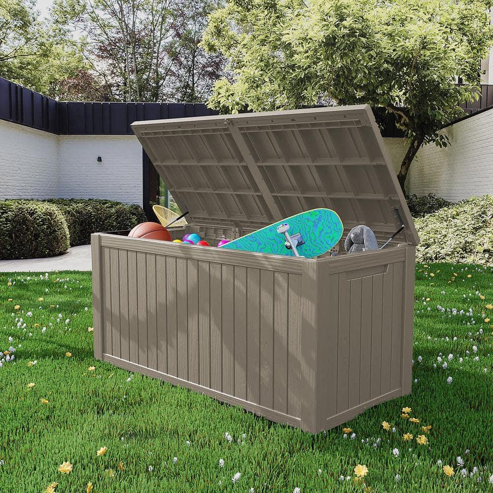 Emperic Design Emperic Design 61'' W 180 Gallons Water Resistant Resin Lockable Deck Box