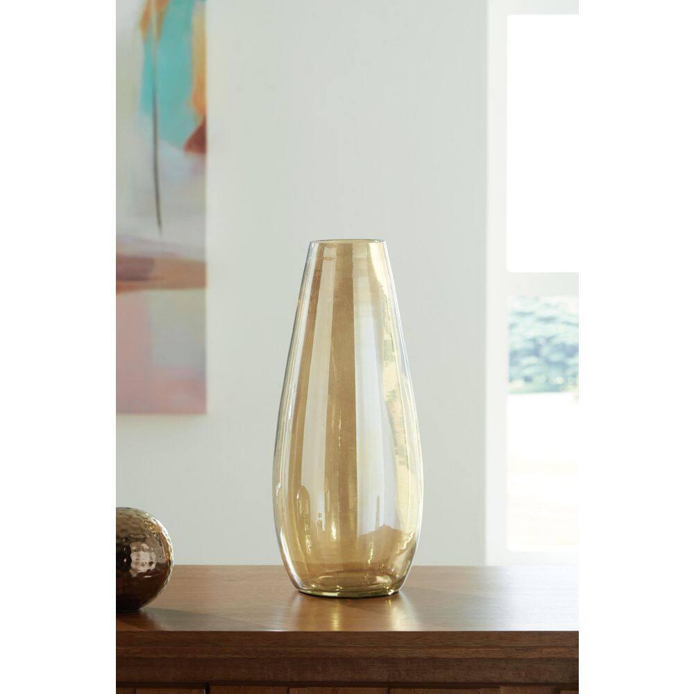 Signature Design by Ashley Rhettman 15" Glass Vase, Amber