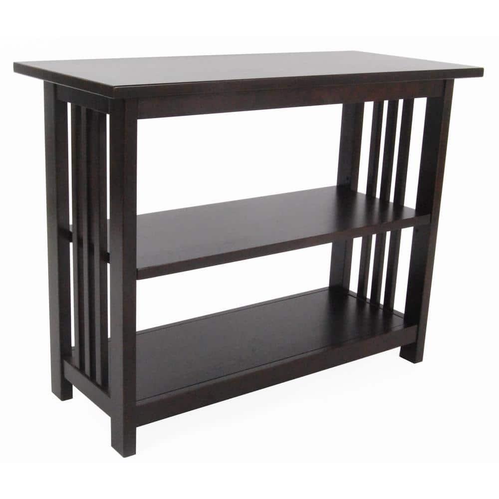24" 2 shelf Bookshelf Wood Coffee - Alaterre Furniture