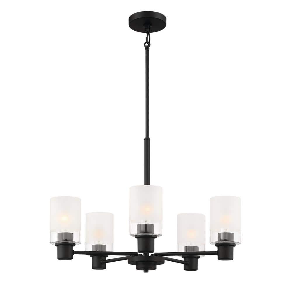 Designers Fountain Cedar Lane 5 Light Matte Black Chandelier, D236M-5CH-MB