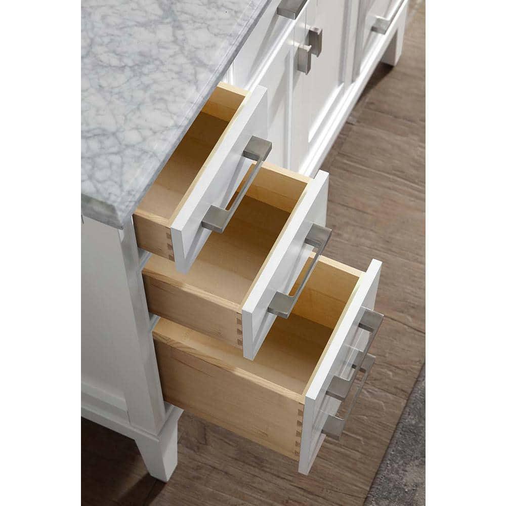 Ari Kitchen & Bath Danny 42" Solid Wood Bathroom Vanity in White