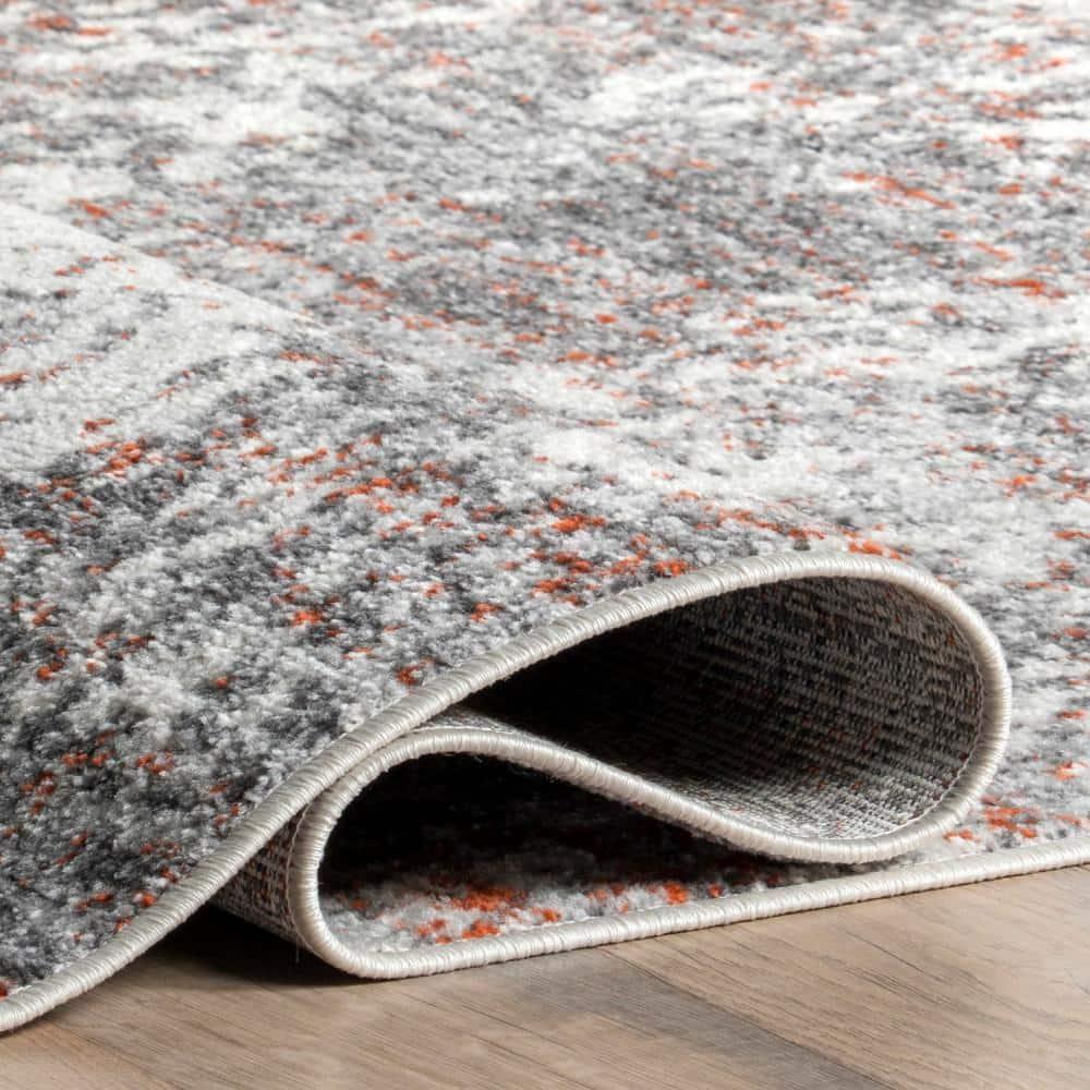Nuloom Deedra Abstract 4x6 Indoor Area Rug for Living Room Bedroom Dining Room Kitchen, Red/Ivory