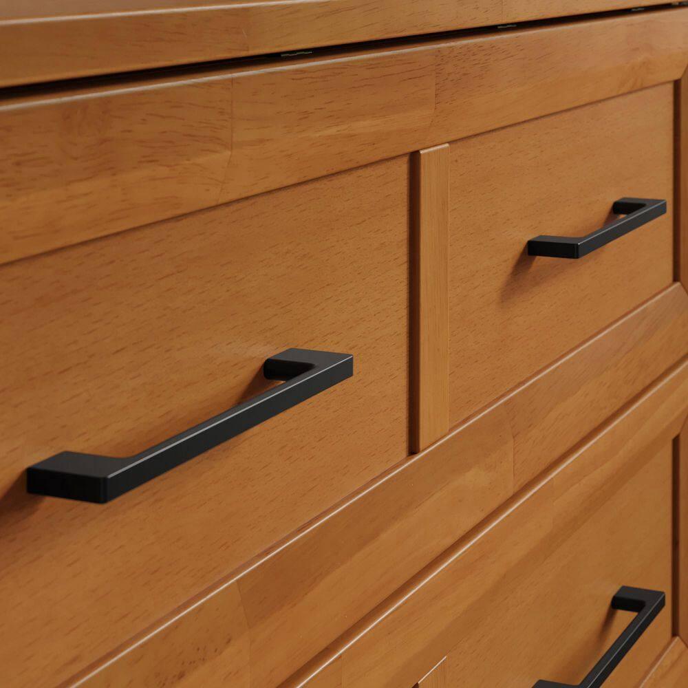 AFI Santa Fe Twin Wood Murphy Bed Chest with Mattress and Built-in Charger, Light Toffee
