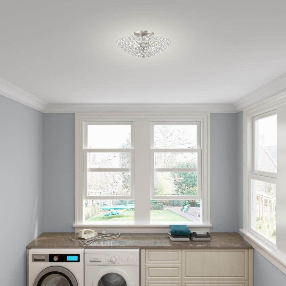 Livex Lighting Cassandra 2 - Light Semi-Flush Mount in  Brushed Nickel