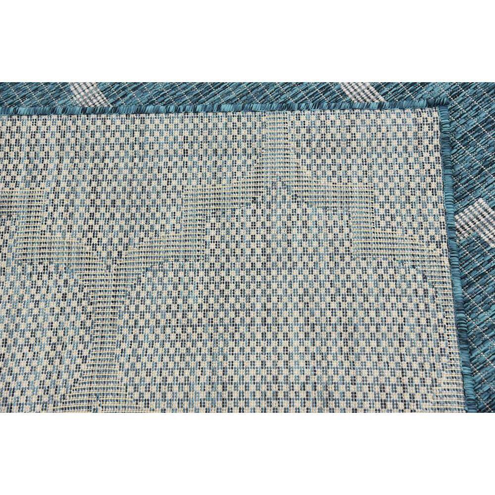 Unique Loom 8' 0 x 11' 4 Rectangle Indoor/Outdoor Trellis Teal Area Rug