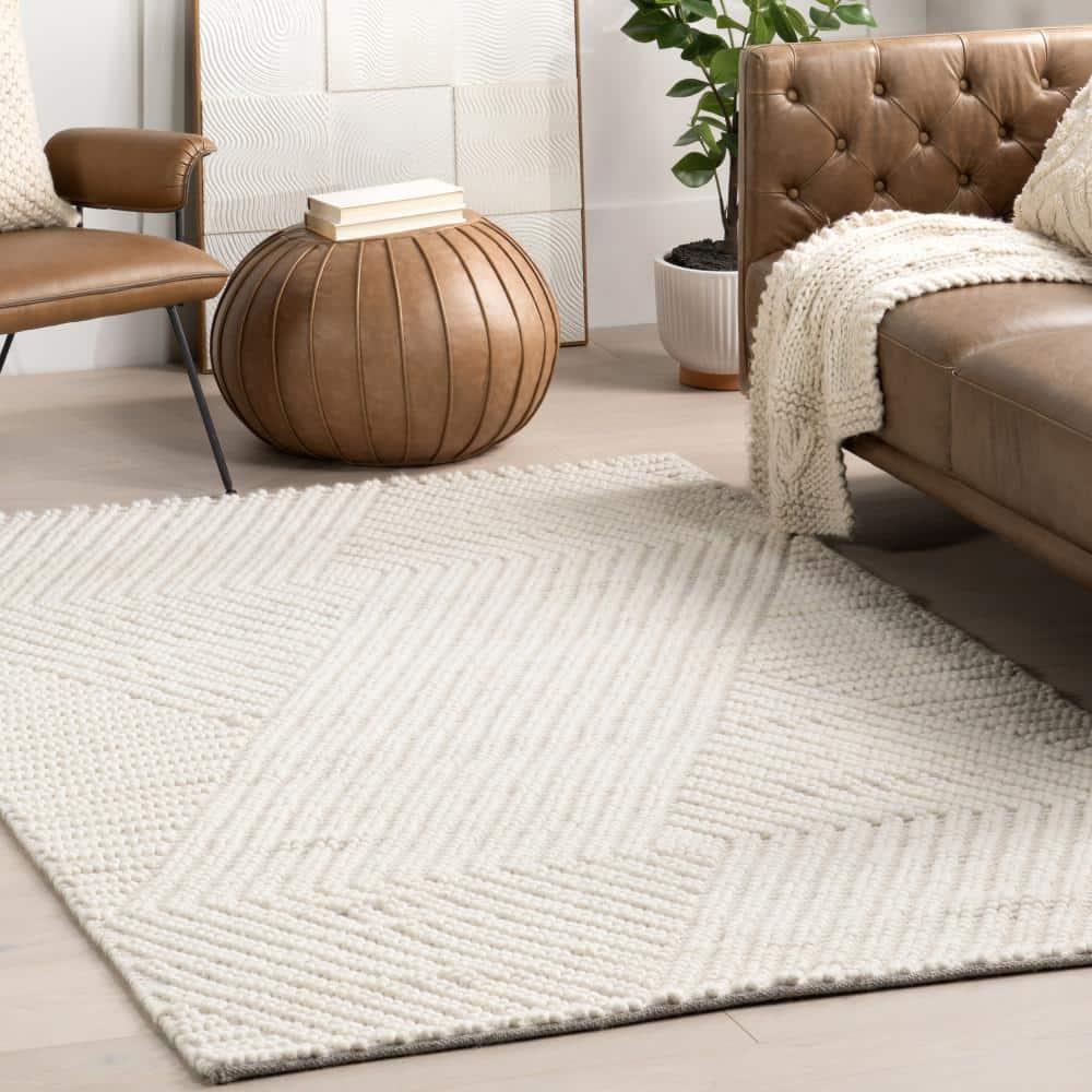 Nuloom Bijorne Modern Geometric Wool Indoor Area Rug, 8' x 10', Ivory