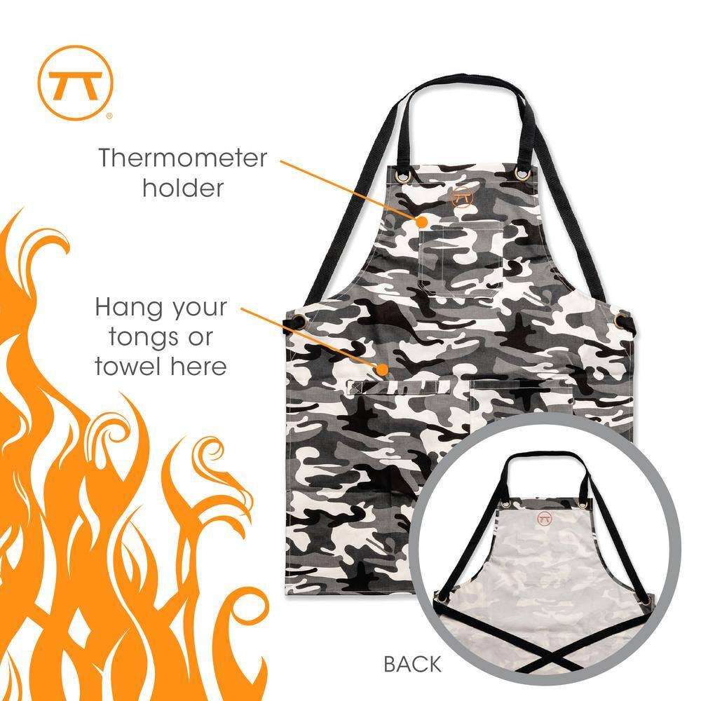 Outset Outset Camo Grill Apron, Cotton Apron For Men and Women