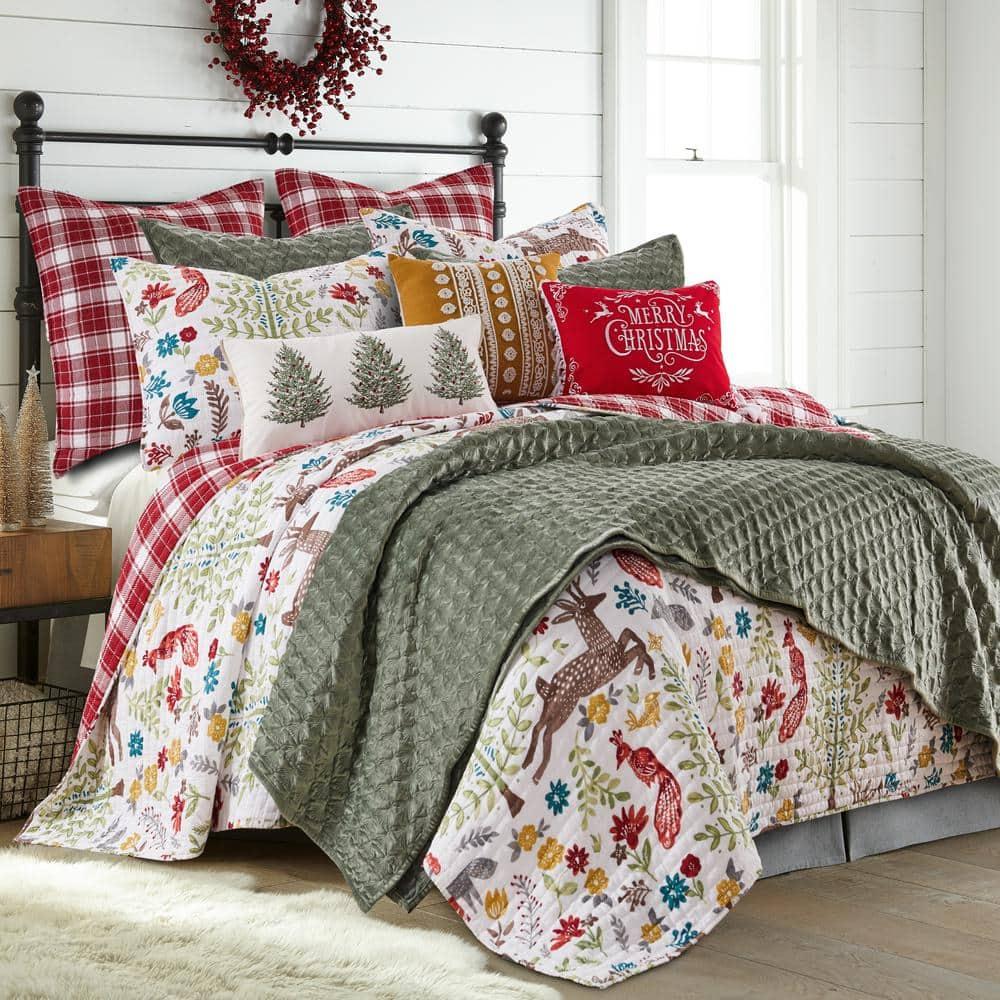 Merano Velvet Full/Queen Quilt Green - Levtex Home