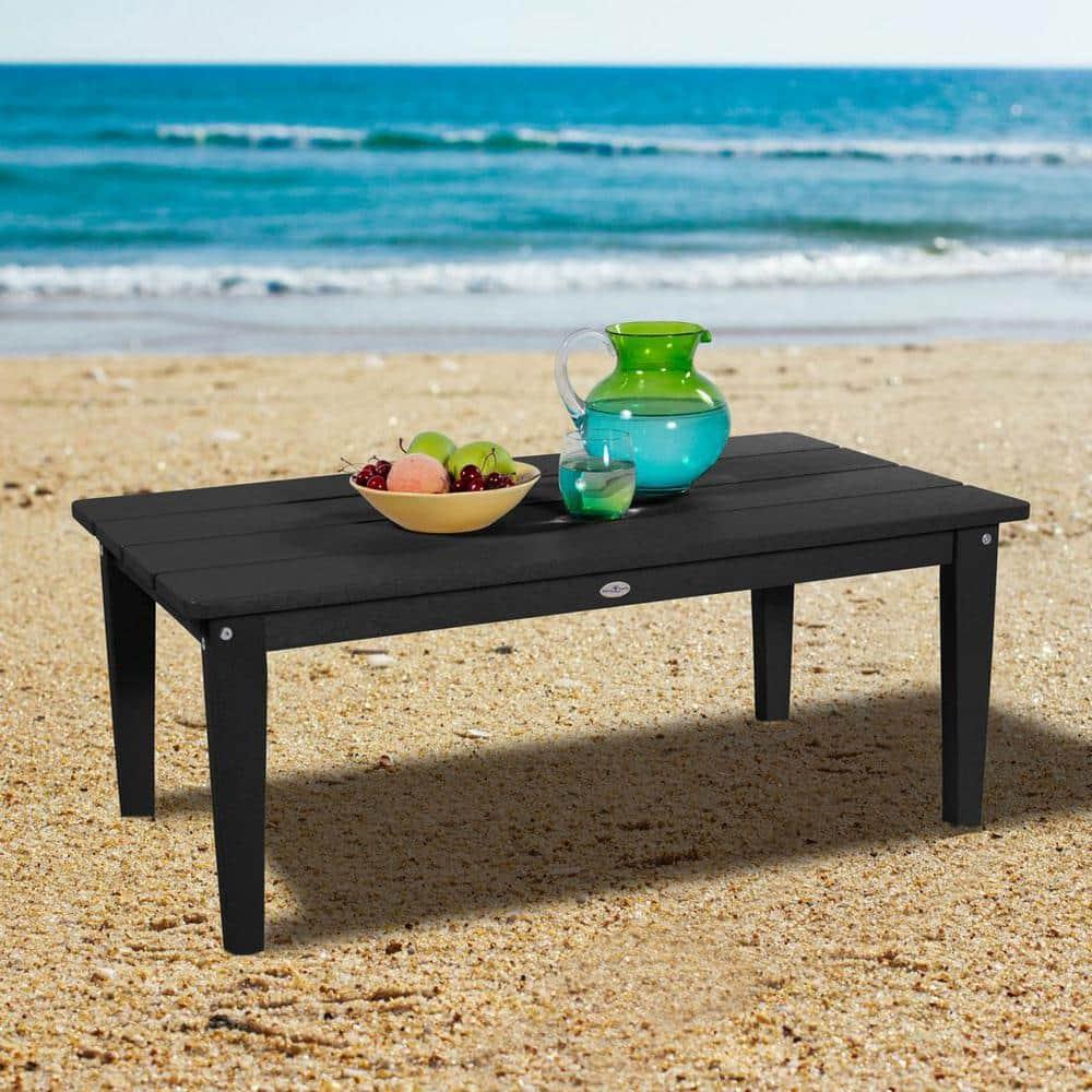 Mix and Match Cape, Lakeshore and Riverside Adirondack Conversation Table, Black Sand