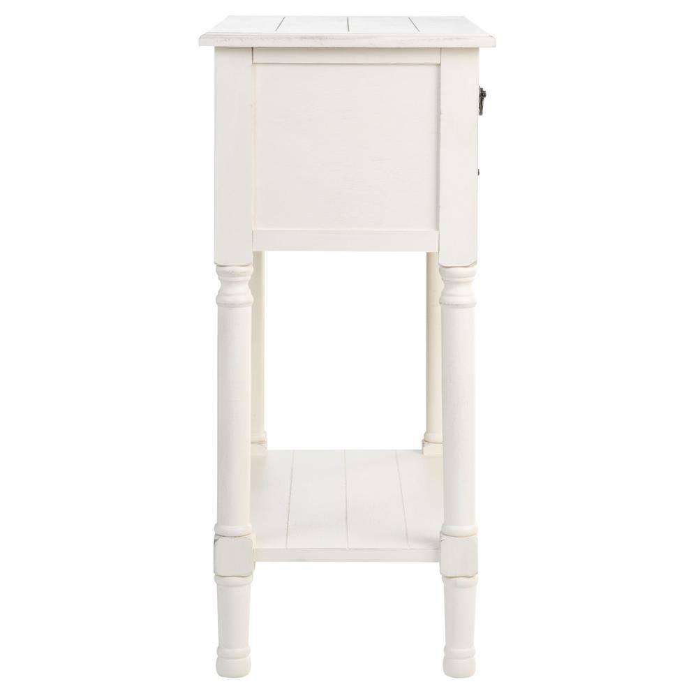 Primrose 3 Drawer Console Table - Distrssed White - Safavieh