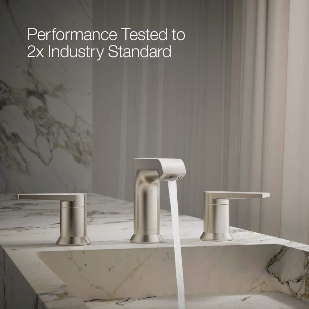 Kohler ® Hint ® Widespread Brushed Nickel Bathroom Sink Faucet