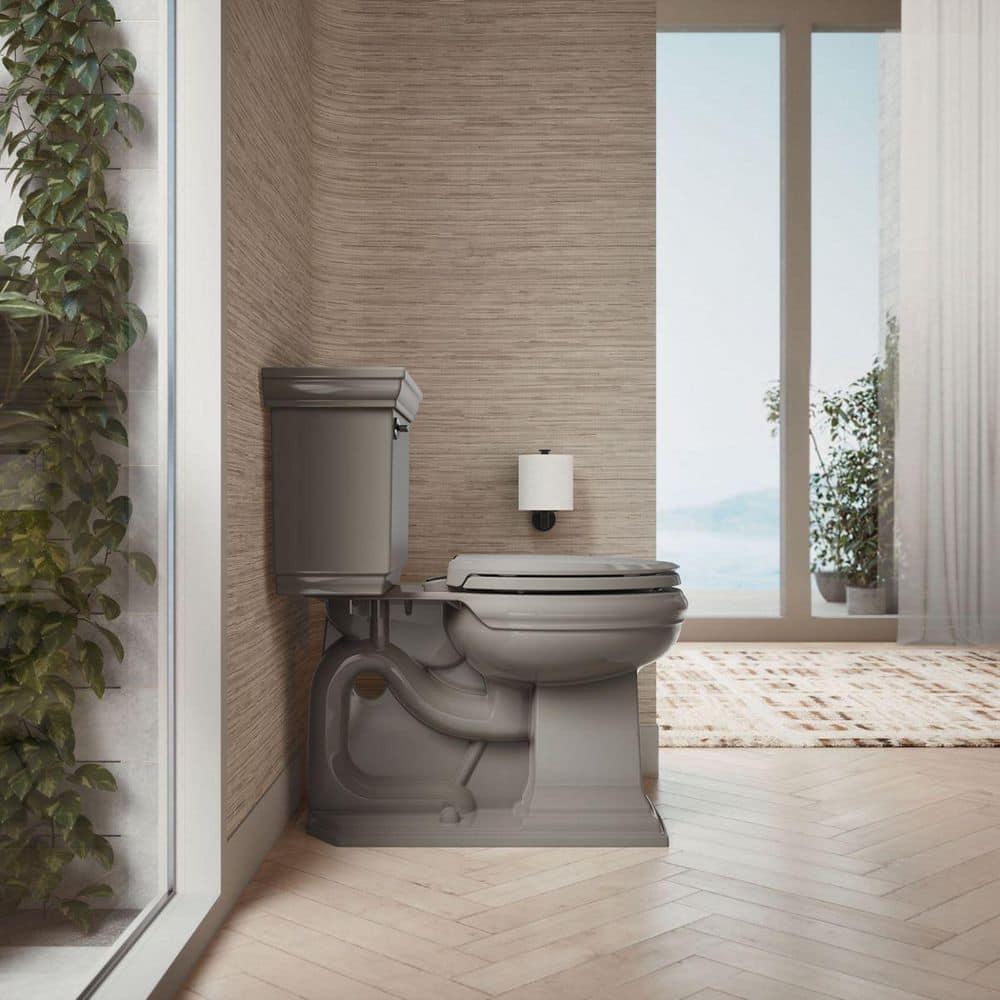 Cachet Round-Front Toilet Seat with Quiet-Close Lid and Seat and Grip-Tight Bumpers