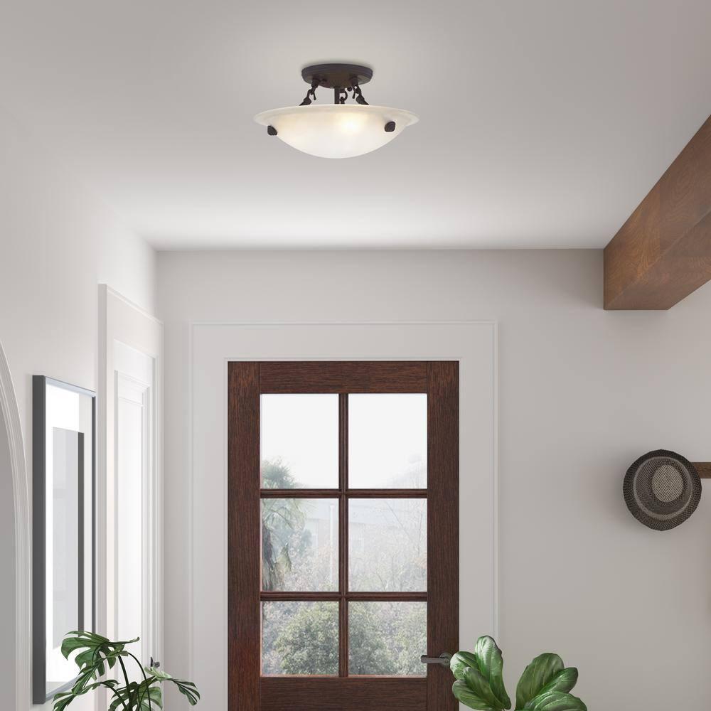 Livex Lighting Oasis Ceiling Mount in Bronze