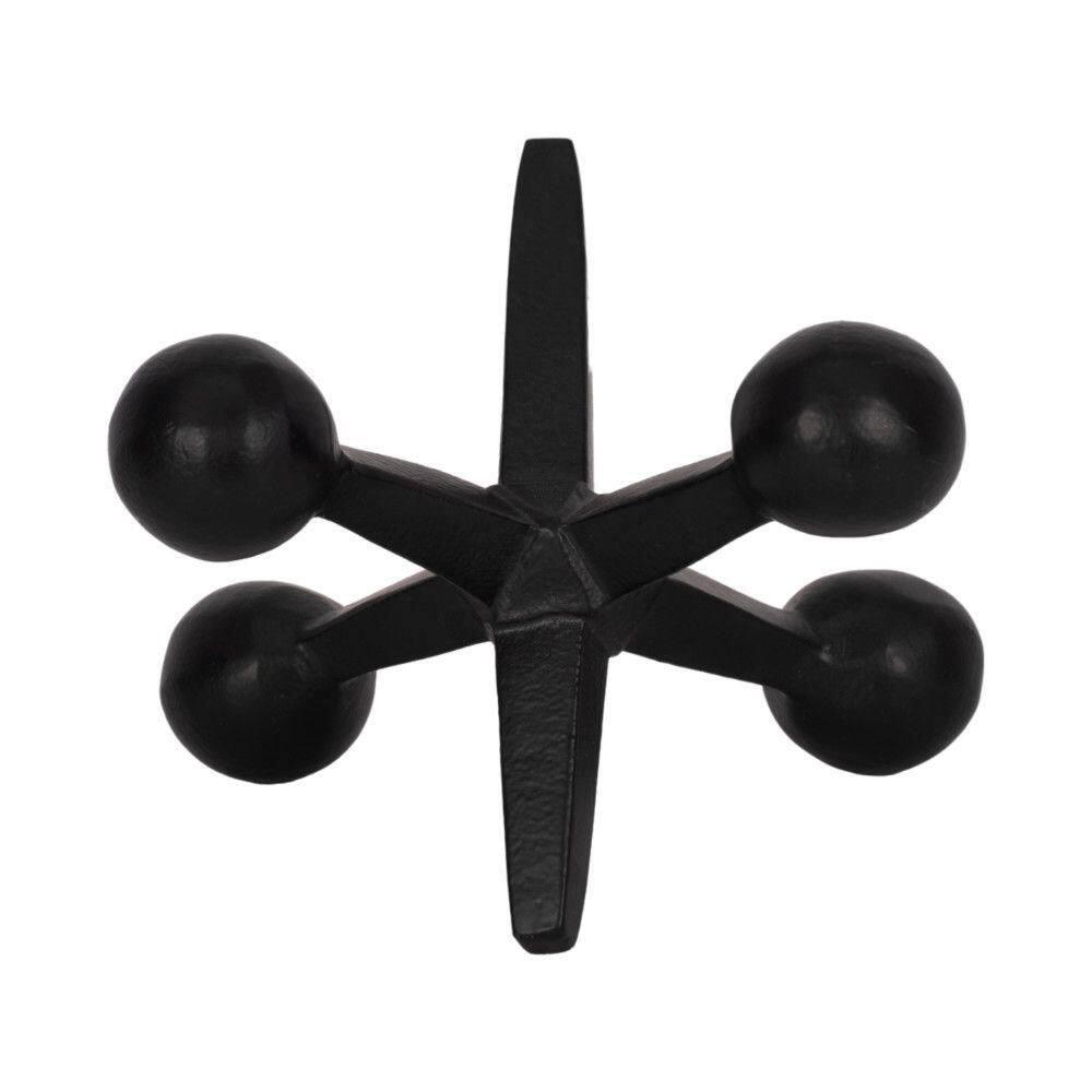 Sagebrook Home Creative Metal Jacks Sculpture for Room, Bedroom or Office Decor, Aluminum, Black 7 L x 5 W x 5 H Inches