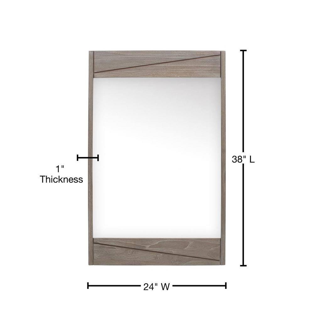 Avanity Teak-M24 Teak 24-3/16" W X 38-3/16" H Modern Rectangular Wood Framed Bathroom Wall