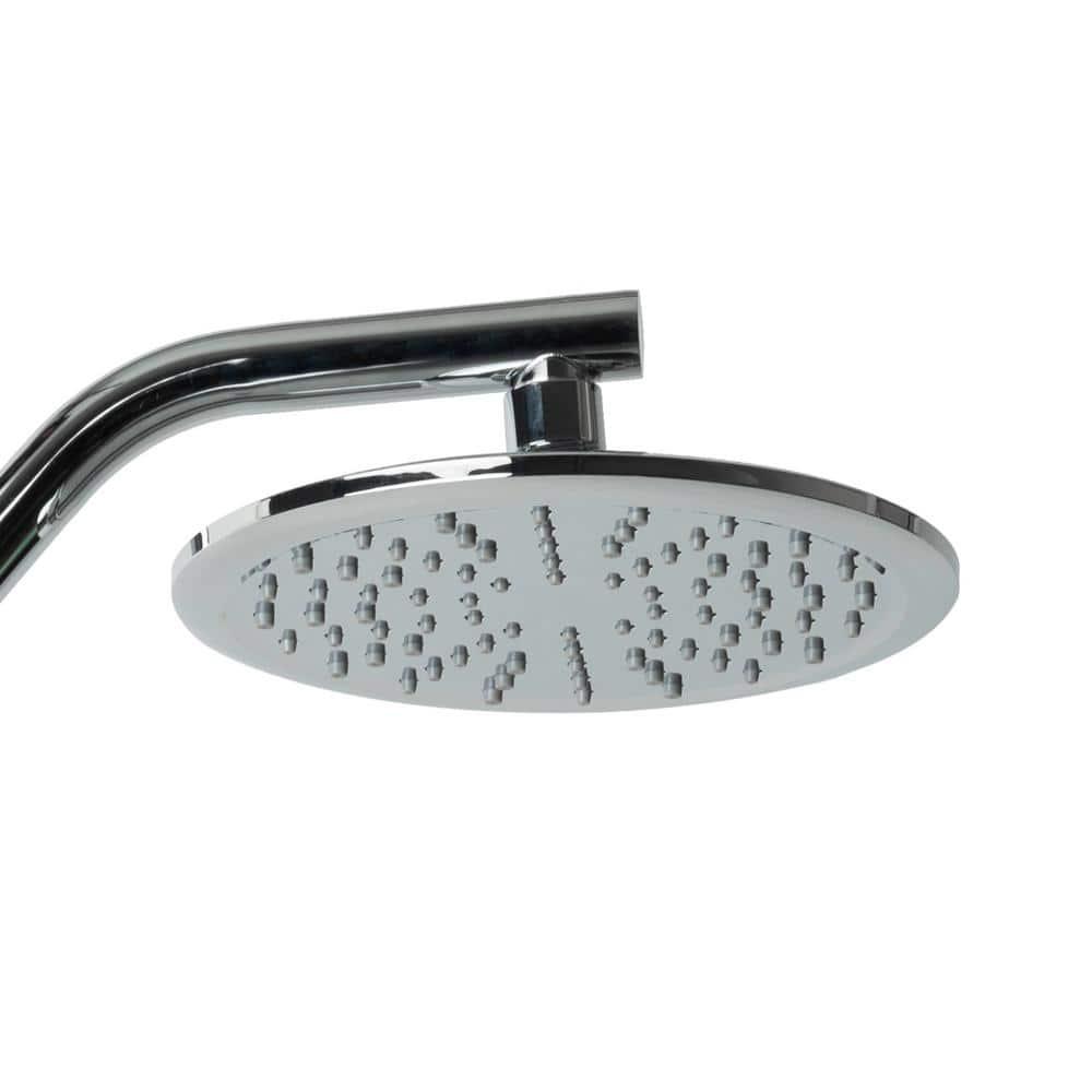 Chrome Dual Shower Head with Handheld Spray and Adjustable Height