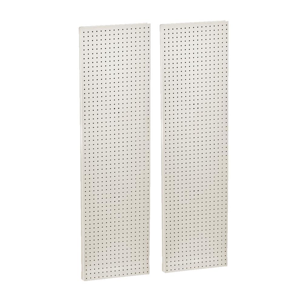 Azar Displays 771660-WHT-2PK Pegboard Wall Panel Storage Solution, Size: 60"x 16.125", 2-Pack (Set of 2)