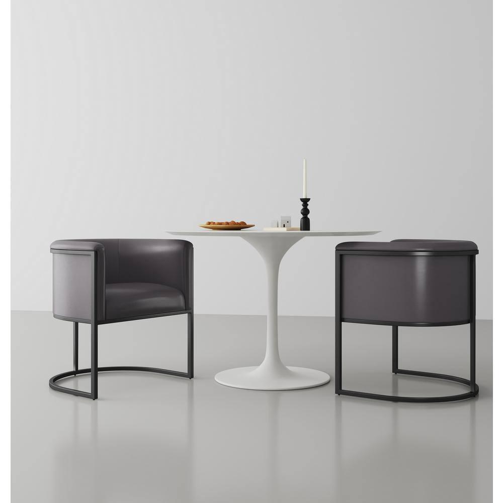 Ceets Bali Saddle And Black Faux Leather Dining Chair (Set Of 2) (Set of 2)