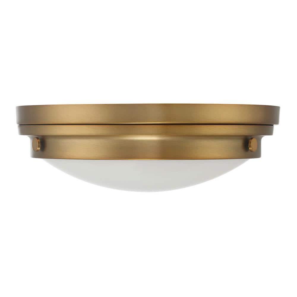 Savoy House Lucerne 3 - Light Flush Mount in  Warm Brass