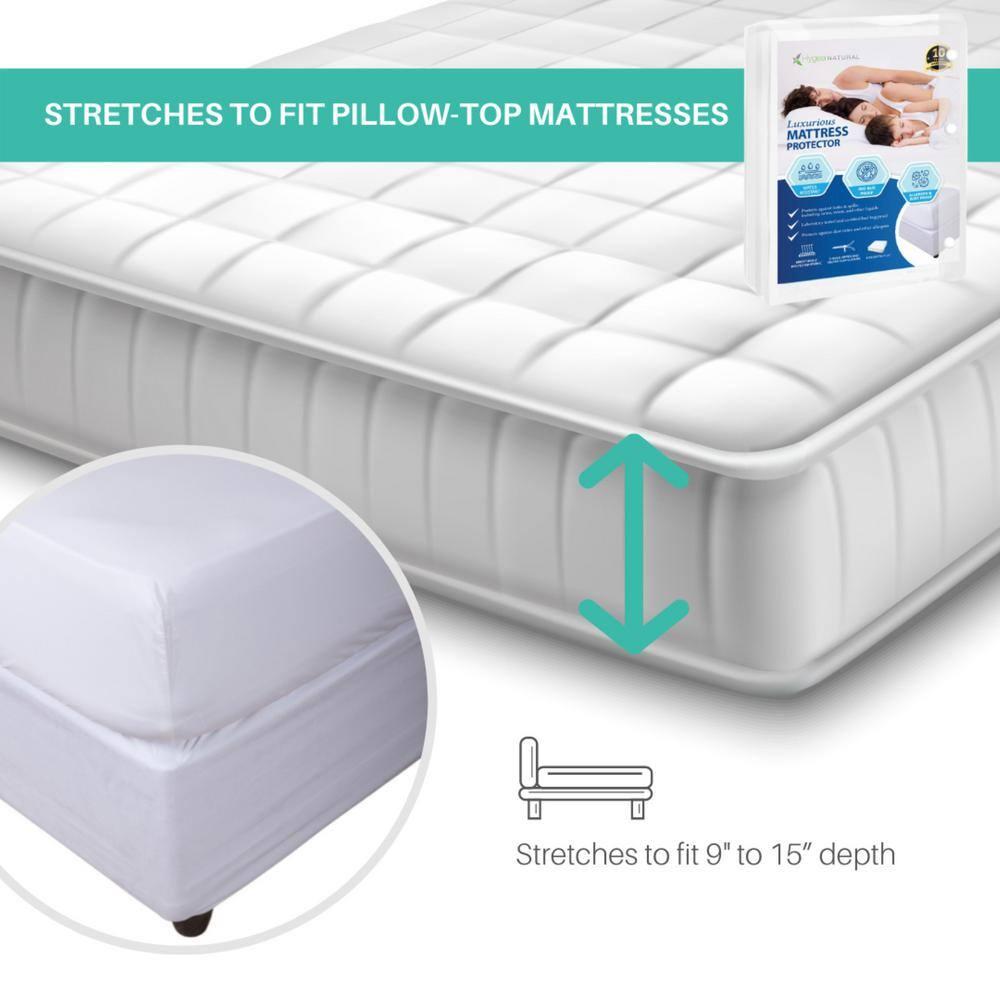 Hygea Natural Waterproof Zipper Mattress Protector Case Pack