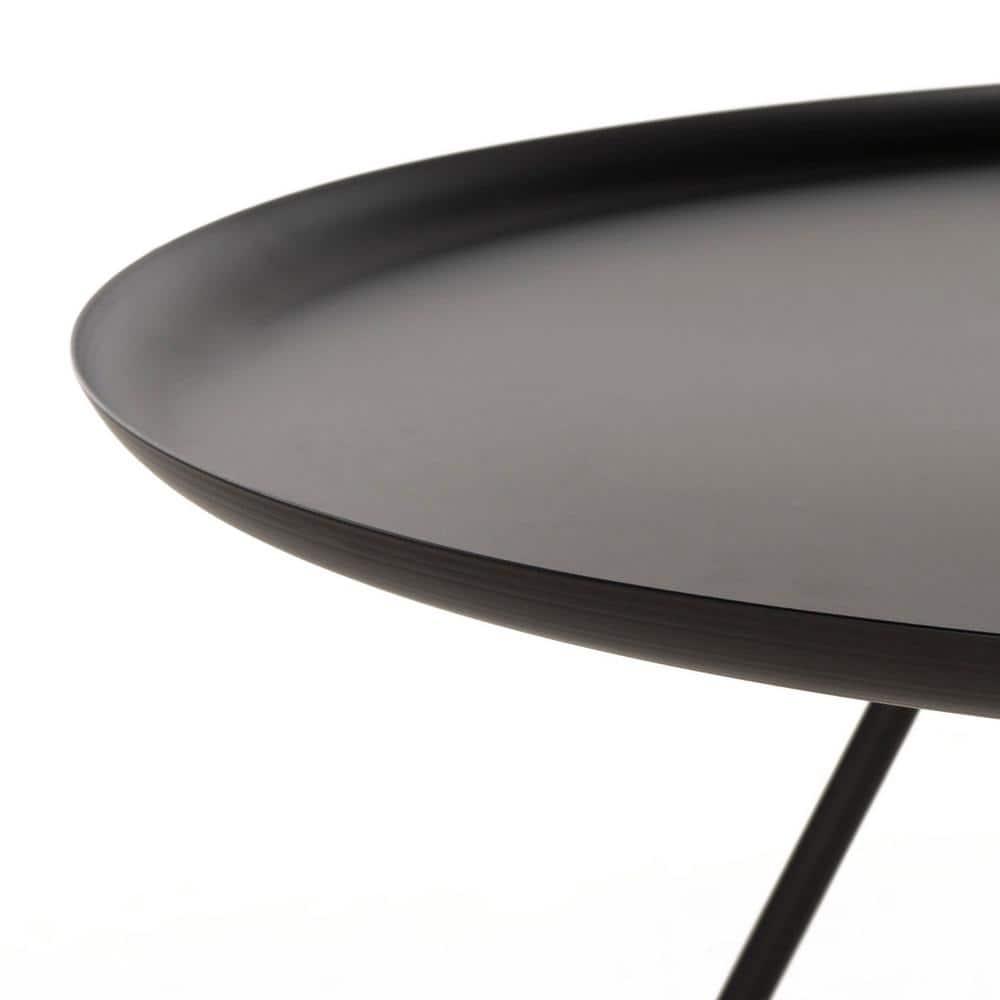 Orson Coffee Table with Metal Gold Cap - Black/Gold - Safavieh