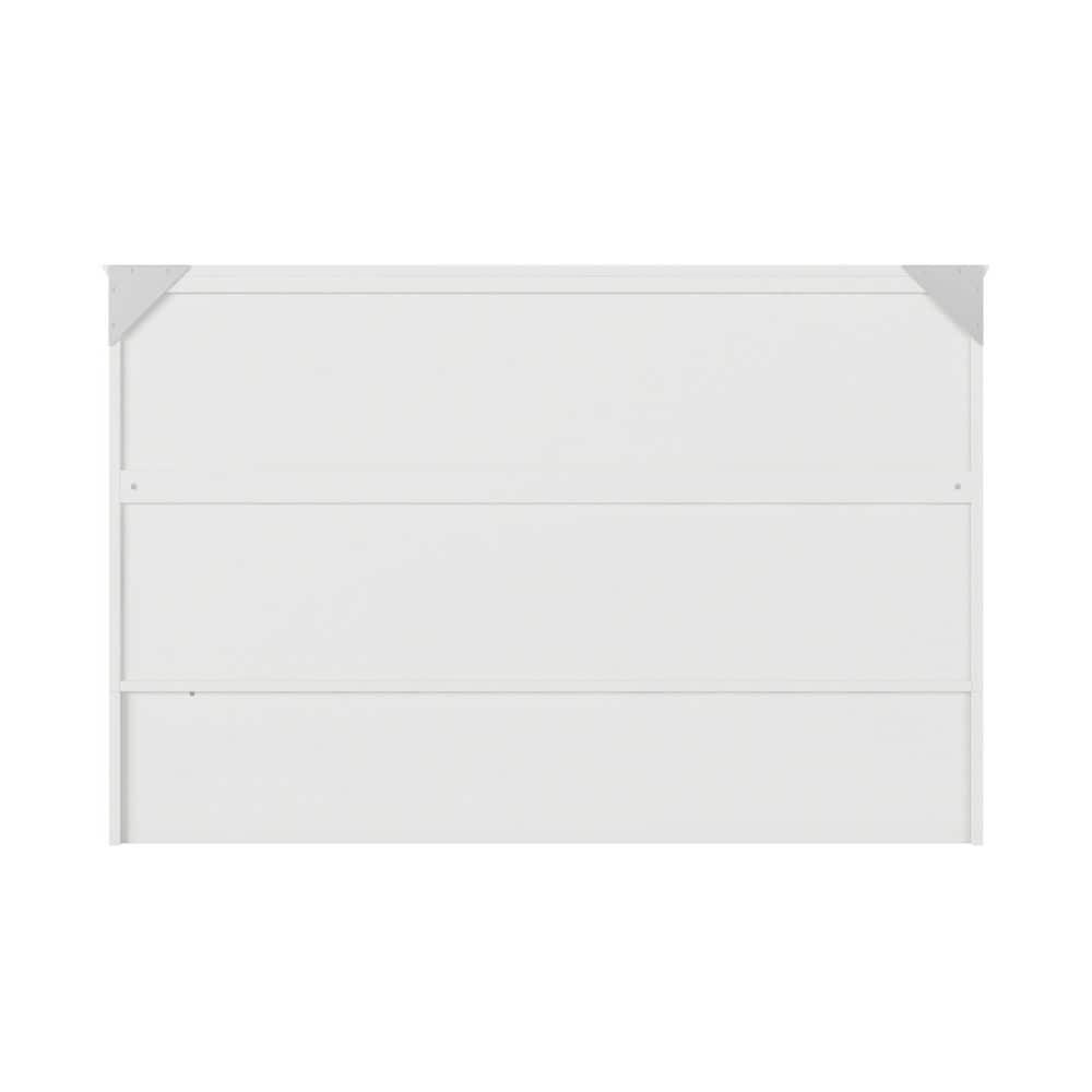 Hamilton Murphy Bed Chest Queen White with Charging Station