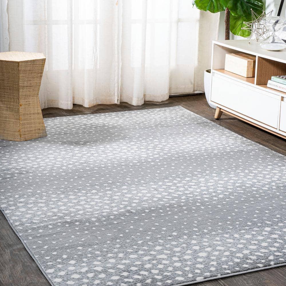 4'x 6' Antelope Modern Animal Area Rug, Gray/Cream - JONATHAN Y