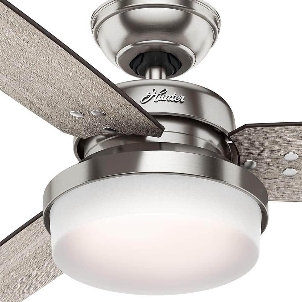 52" Sentinel Ceiling Fan with Remote Nickel: WhisperWind Motor, Reversible - Hunter Fan