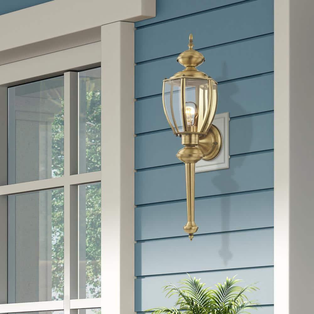 Livex Lighting 1 - Light Wall Light in  Antique Brass