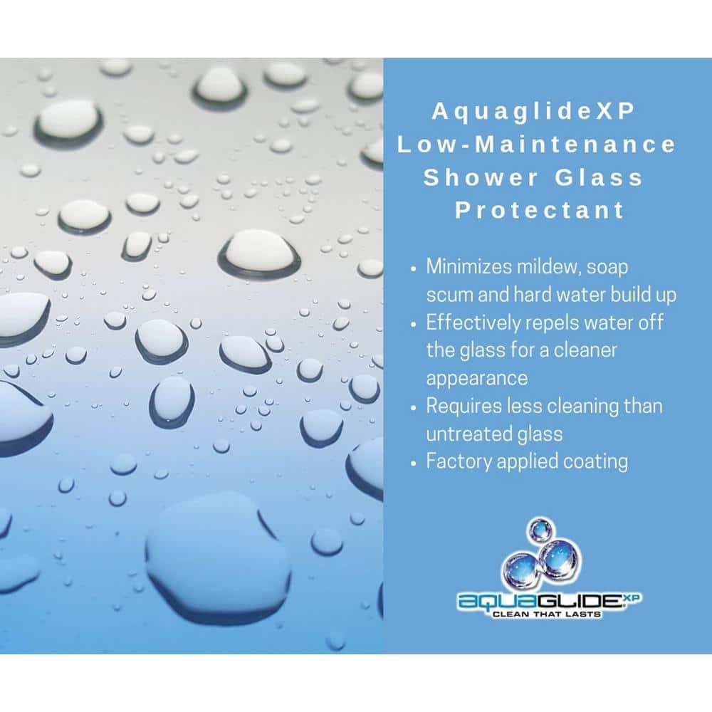 Rotolo 44" W X 76" H Bypass Semi-Frameless Shower Door