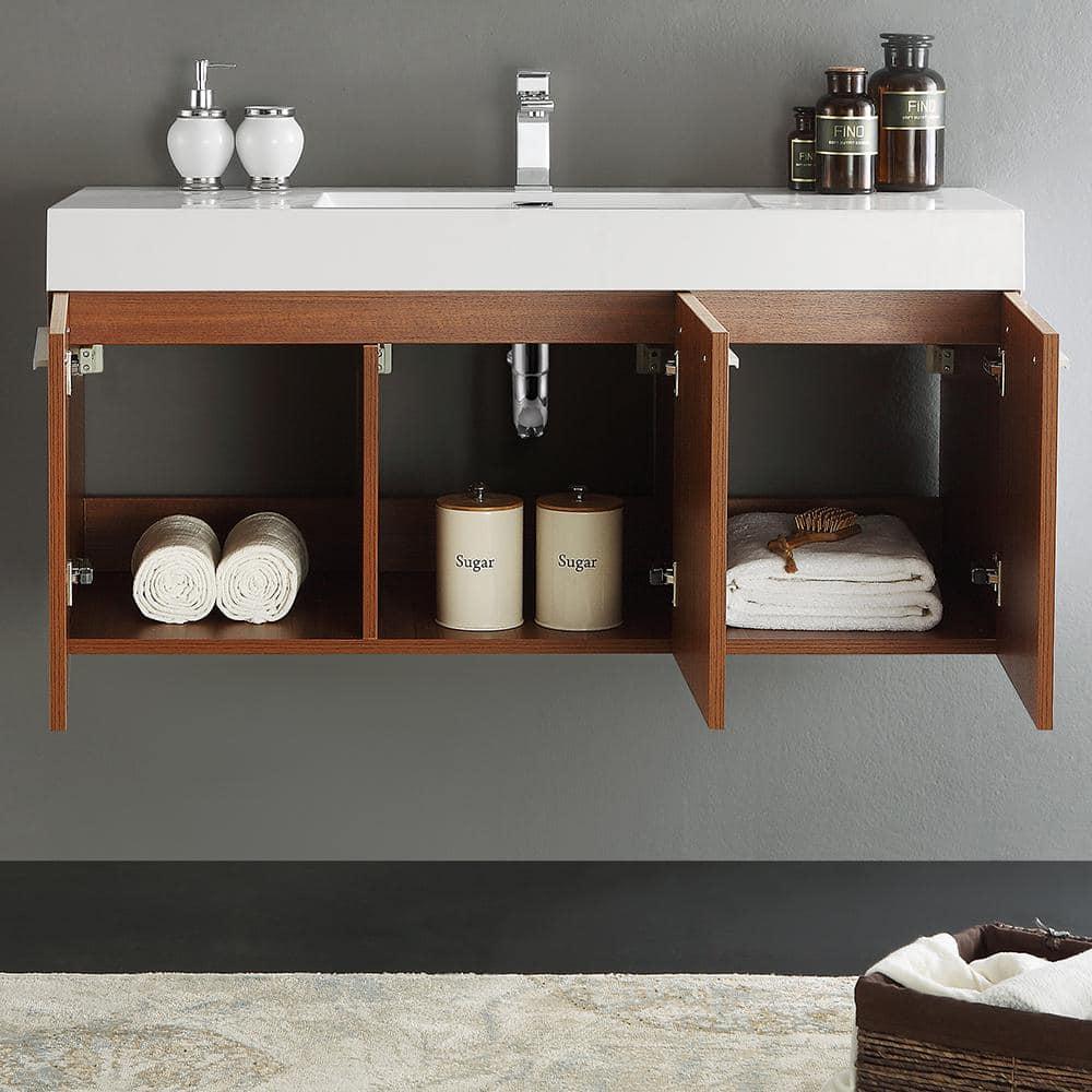 Vista 47" Wall-Mounted Single Sink Bathroom Vanity Set