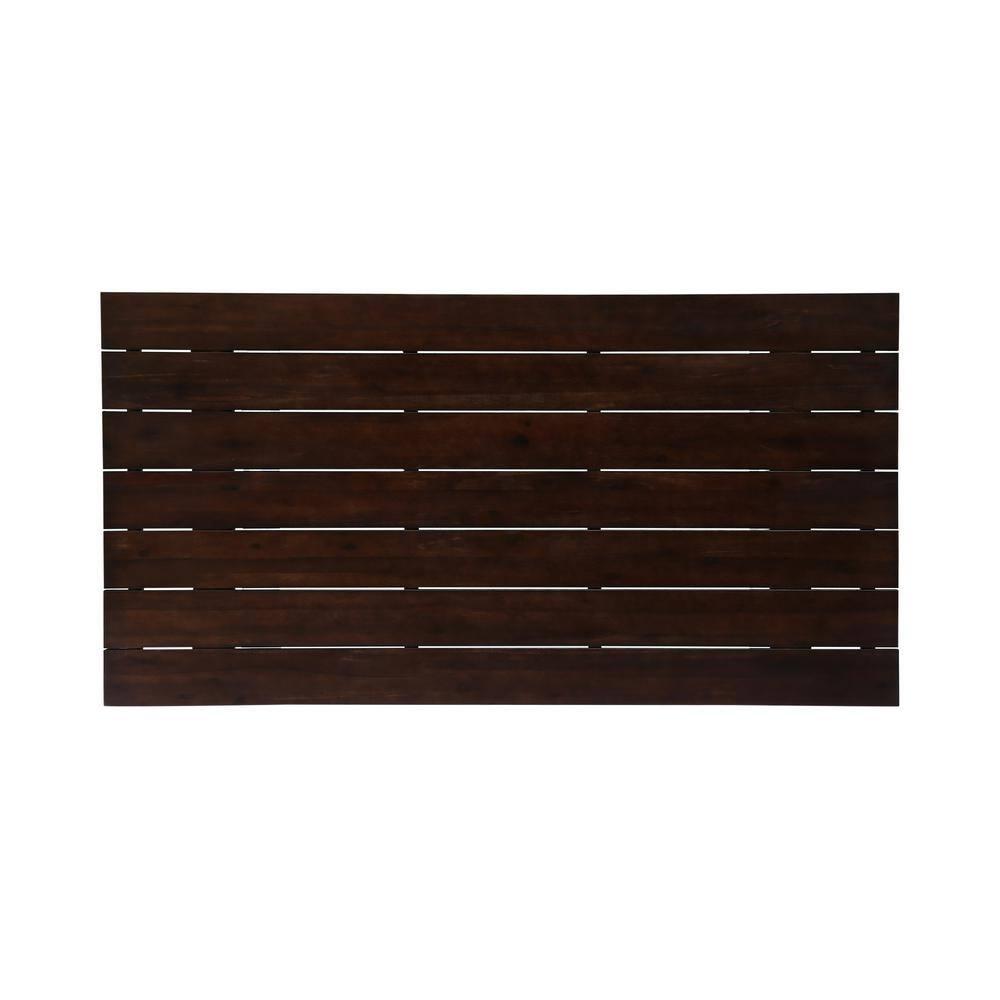 Cassia Rectangle Acacia Wood Dining Table Dark Brown - Christopher Knight Home: Weather-Resistant, Seats 6