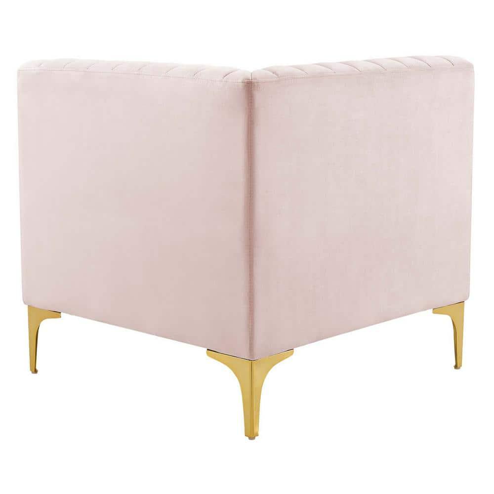 Modway Triumph Channel Tufted Performance Velvet Sectional Sofa Corner Chair